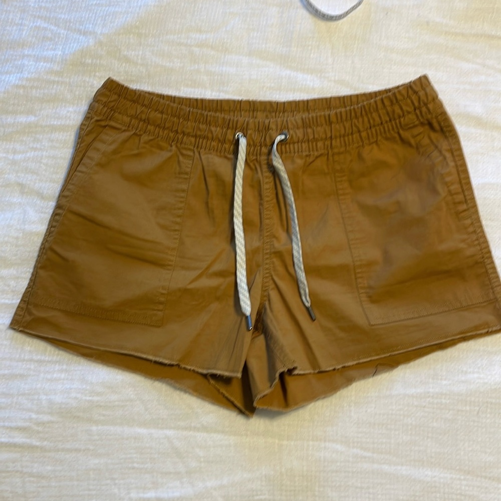 Vuori Vintage Ripstop Shorts Small Camel Tan Brown